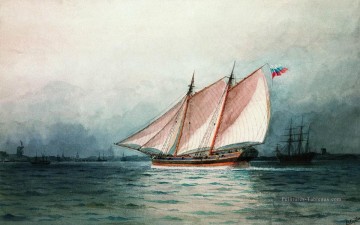 voilier Romantique Ivan Aivazovsky russe Peinture à l'huile